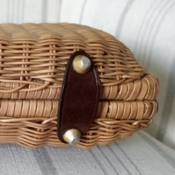 Vintage Wicker purse made in Hong Kong - Picture 13 of 13